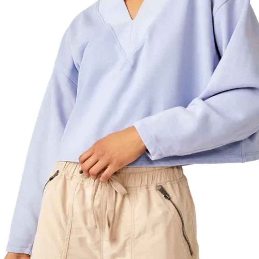 Free People Movement Moonstruck V-Neck Crop Sweatshirt